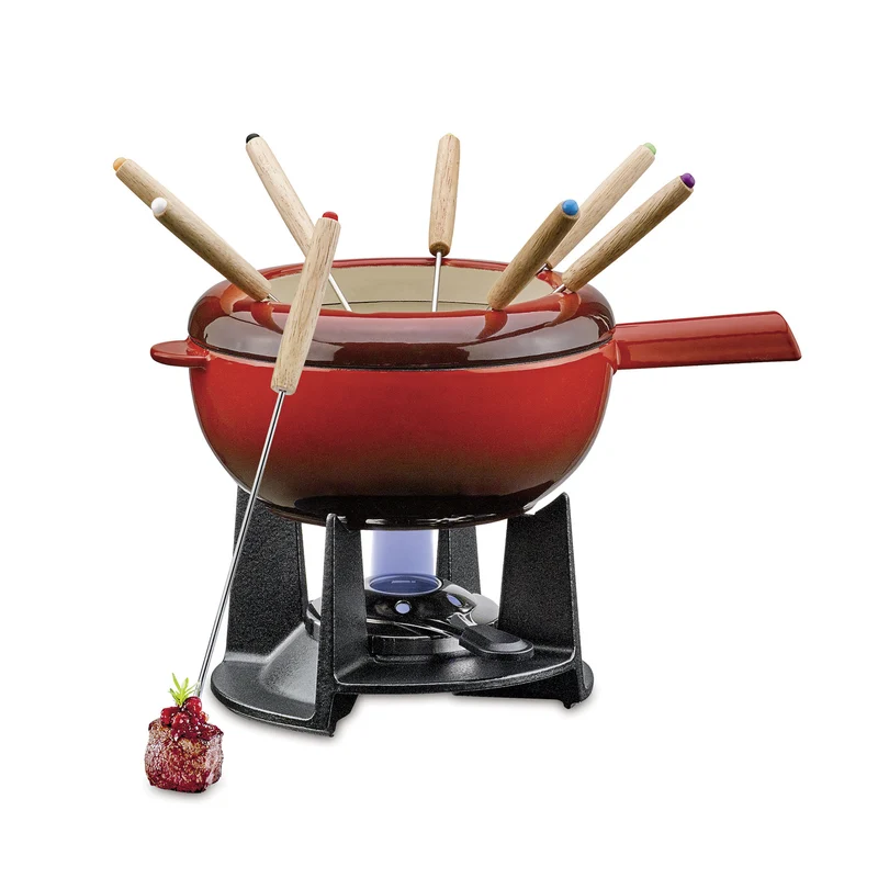 Fondue-Garnitur SAAS-FEE rot 20 cm