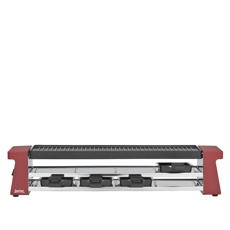 Raclette mit Alugrillplatte rot