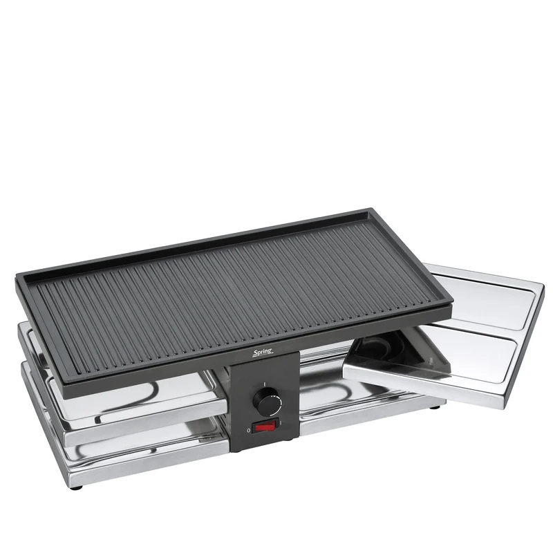Raclette mit Alugrillplatte schwarz