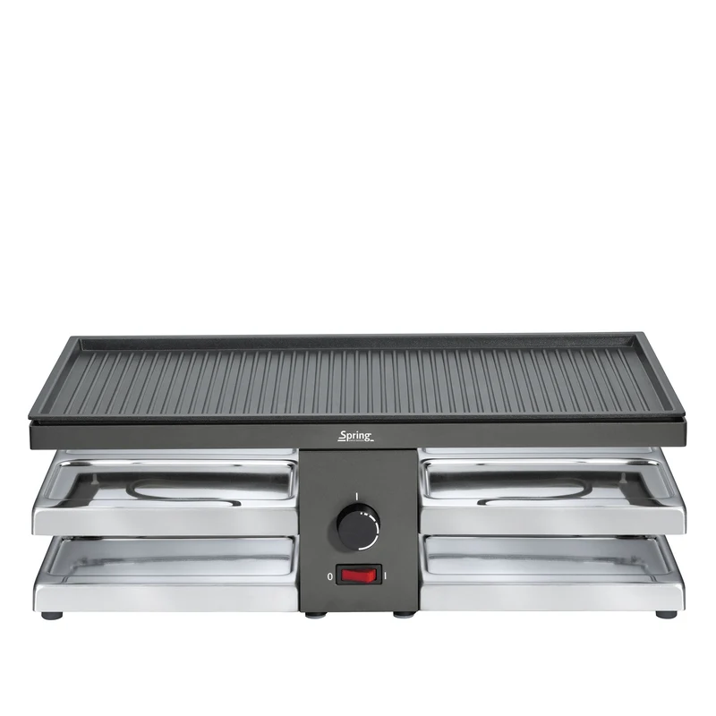 Raclette mit Alugrillplatte schwarz