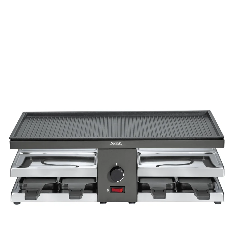 Raclette mit Alugrillplatte schwarz