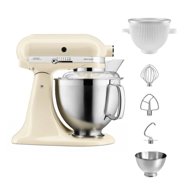 KitchenAid 4,8 L 5KSM185 Artisan Küchenmaschine Icelover Eiszubereiter 5KSMICM