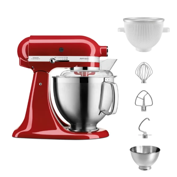 KitchenAid 4,8 L 5KSM185 Artisan Küchenmaschine Icelover Eiszubereiter 5KSMICM