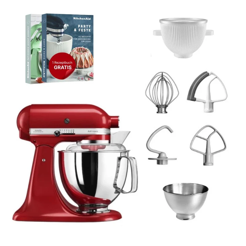 KitchenAid 4,8 L 5KSM175 Artisan Küchenmaschine Icelover mit Eiszubereiter