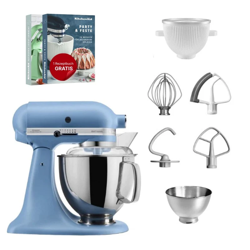 KitchenAid 4,8 L 5KSM175 Artisan Küchenmaschine Icelover mit Eiszubereiter