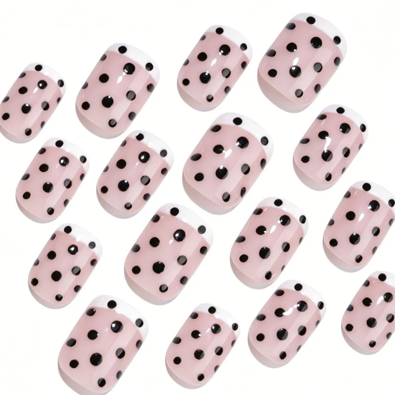 Trendy Polka Dot Press-On Nagelset Karnz