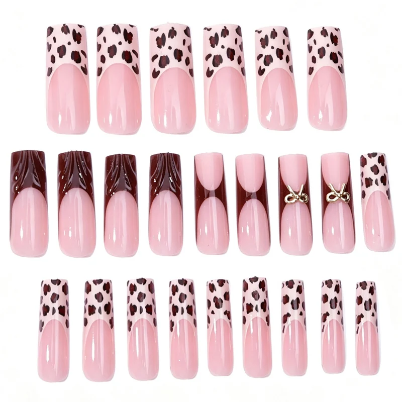 Trendige Lange Press-On-Nagelspitzen Karnz