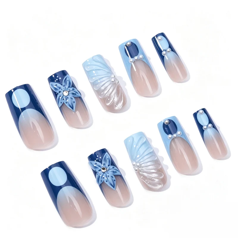 Premium Floral Design Press-On Nails Karnz