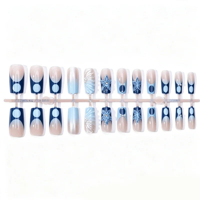 Premium Floral Design Press-On Nails Karnz