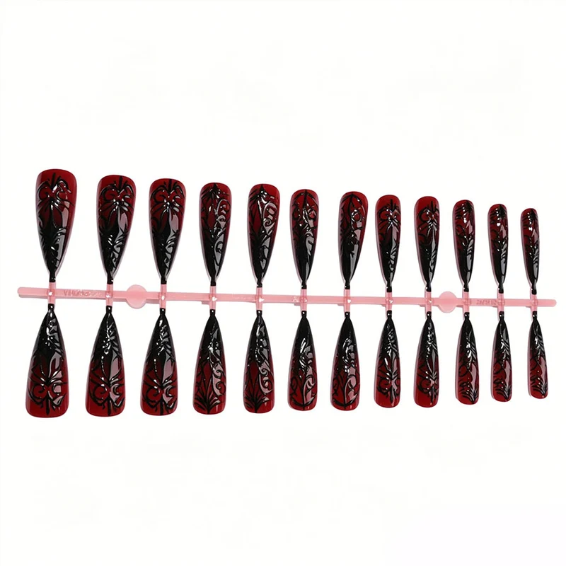 Gothic Stiletto Press-On Nagelkunst Karnz