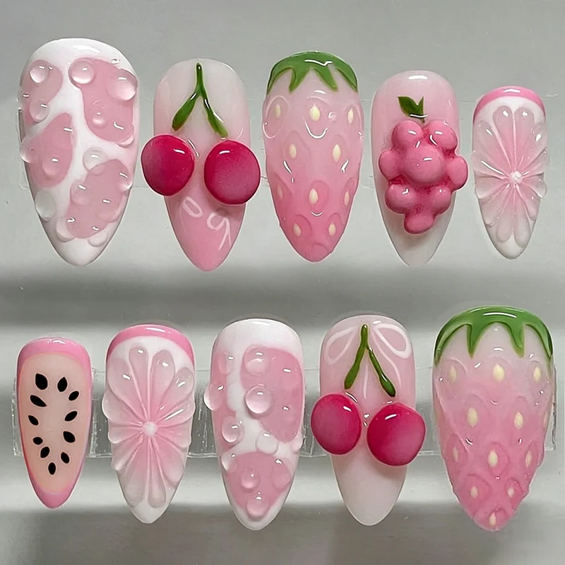 Frucht-inspirierte dekorative Druck-Nägel Karnz