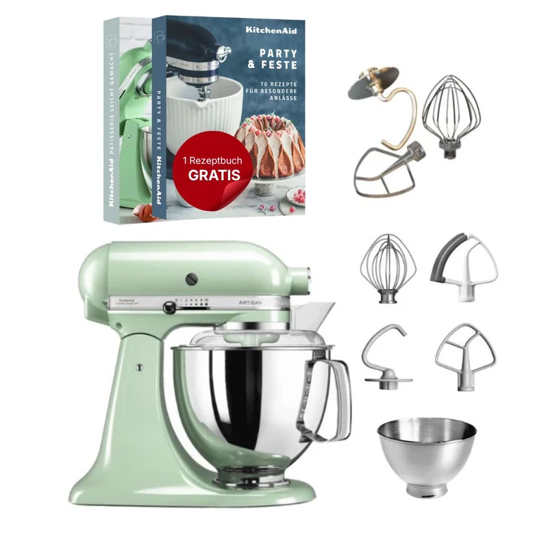KitchenAid 4,8 L 5KSM175 Artisan Küchenmaschine Tschimmlover mit Tschimmhook Rührelementen