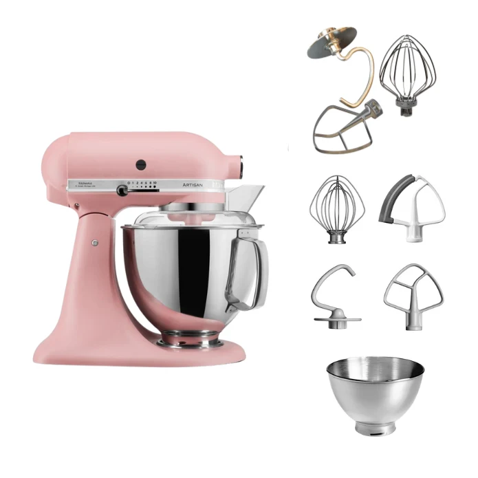 KitchenAid 4,8 L 5KSM175 Artisan Küchenmaschine Tschimmlover mit Tschimmhook Rührelementen