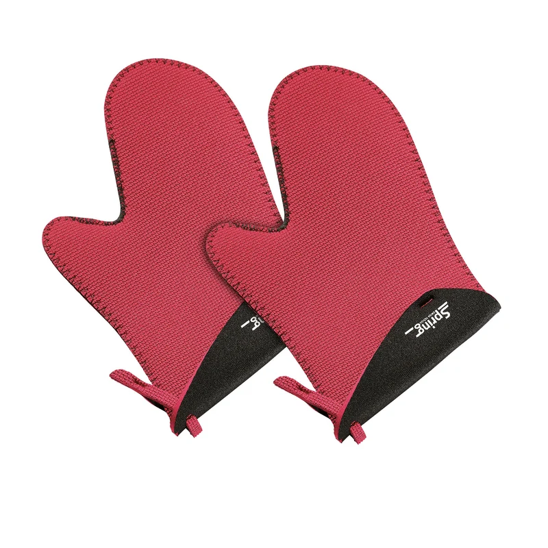 Handschuh kurz rot/schwarz 1 Paar