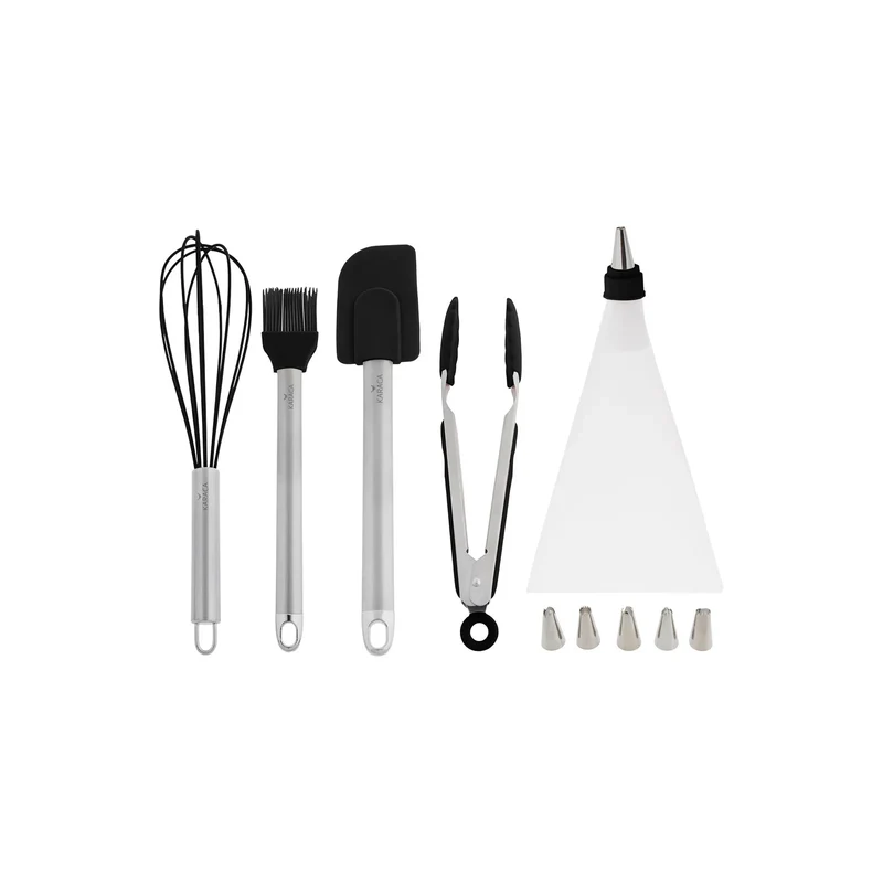 Karaca Eka 10 Stück Tortenservice Utensilien Set-(Schwarz)
