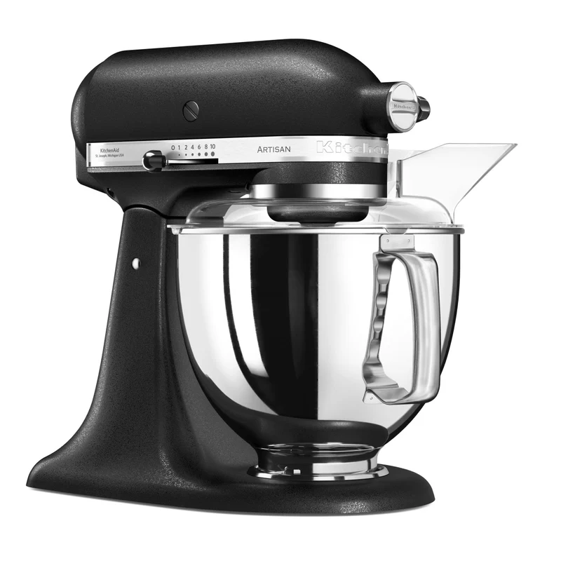 KitchenAid 4,8 L 5KSM175 Artisan Küchenmaschine Steellover mit Edelstahl-Werkzeugen