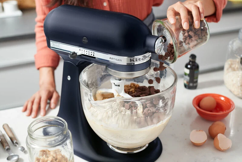 KitchenAid 4,8 L 5KSM175 Artisan Küchenmaschine Allrounderset mit Gemüseschneider+Fleischwolf+Spritzgebäckvorsatz