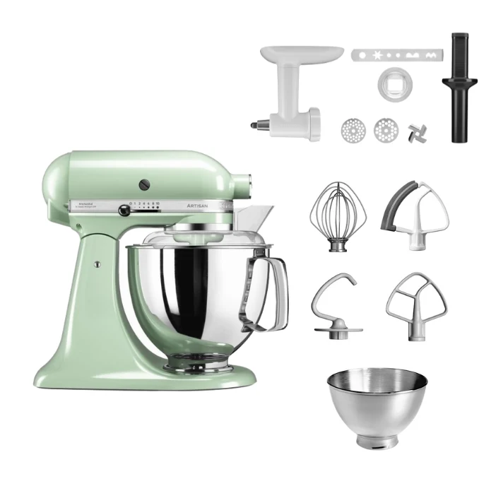 KitchenAid 4,8 L 5KSM175 Artisan Küchenmaschine Cookielover mit Fleischwolf+Spritzgebäckvorsatz