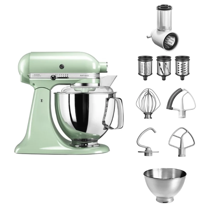 KitchenAid 4,8 L 5KSM175 Artisan Küchenmaschine Beginnerset mit Gemüseschneider