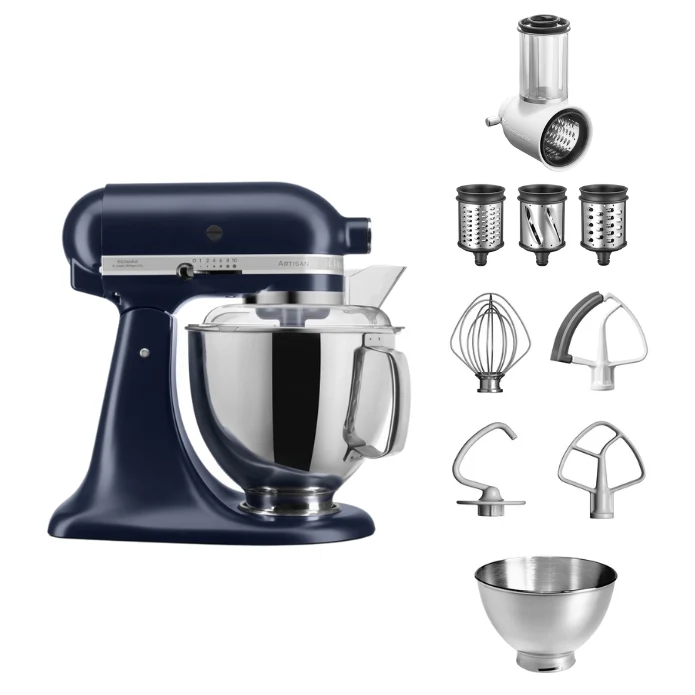 KitchenAid 4,8 L 5KSM175 Artisan Küchenmaschine Beginnerset mit Gemüseschneider