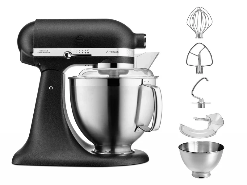 KitchenAid 4,8 L 5KSM185 Artisan Küchenmaschine Cookielover Artisan Fleischwolf+Spritzgebäck+Flexirührer