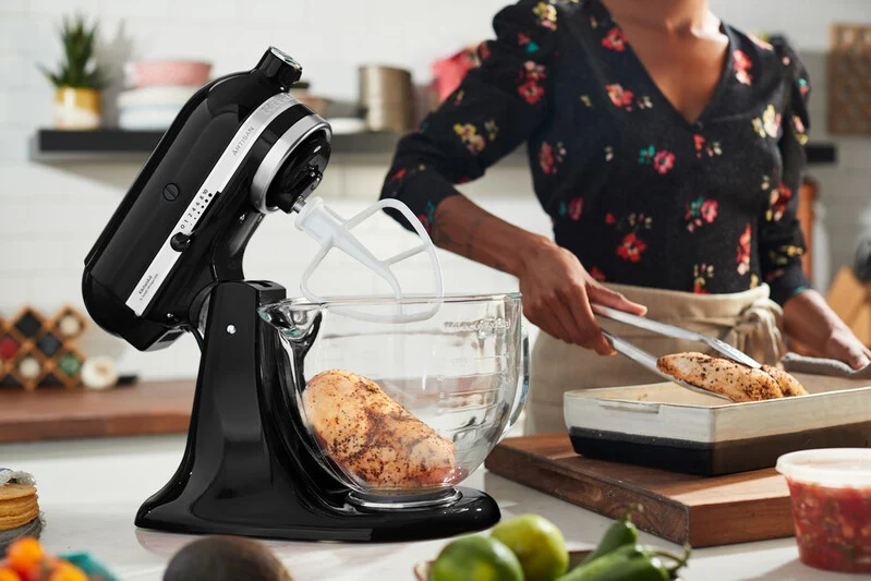 KitchenAid 4,8 L 5KSM185 Artisan Küchenmaschine Cookielover Artisan Fleischwolf+Spritzgebäck+Flexirührer