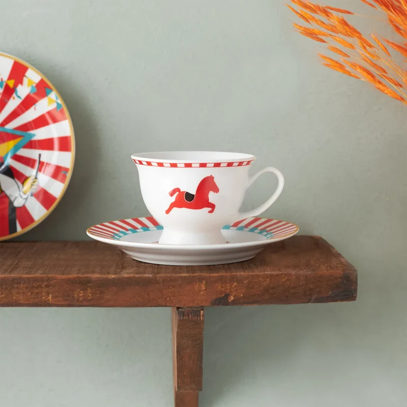 Karaca Circus Kaffeetasse Set für 2 Personen 90 ml