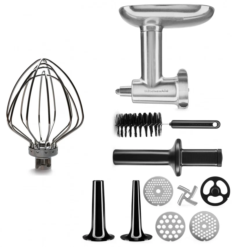 KitchenAid Metallfleischwolf plus Tschimm Whip Schneebesen