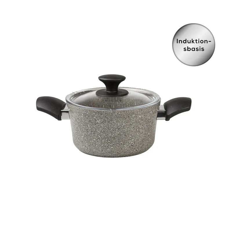 Karaca Biogranit Grau Neu Induktions Topfset, 7-teiliges