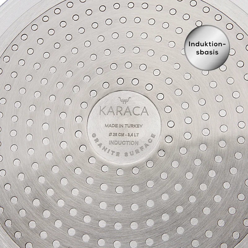 Karaca Biogranit Grau Neu Induktions Topfset, 7-teiliges