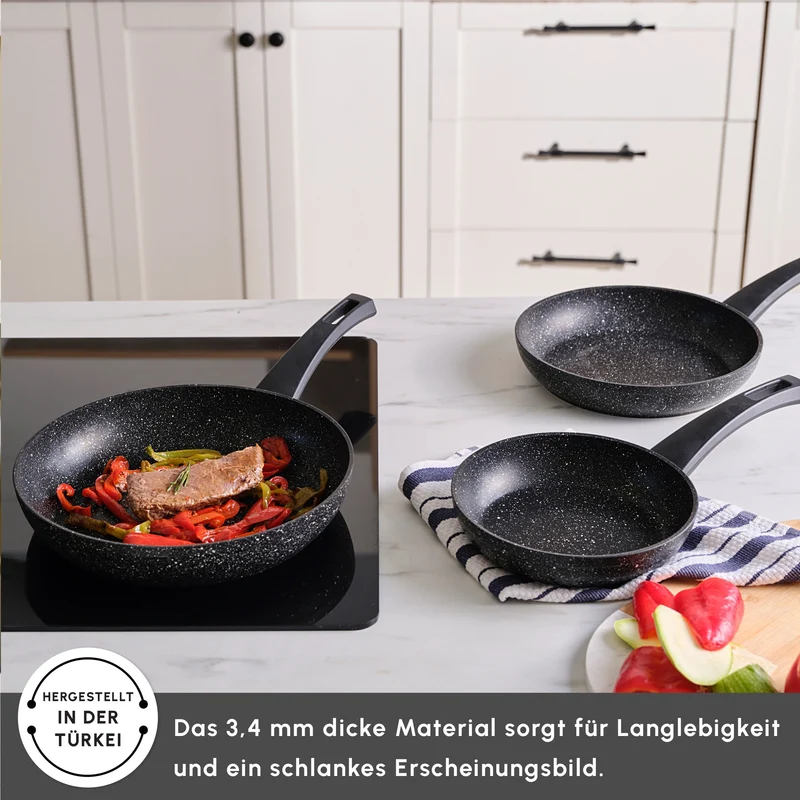 Karaca Biogranit dide induktions pfannenset, 3 teilig