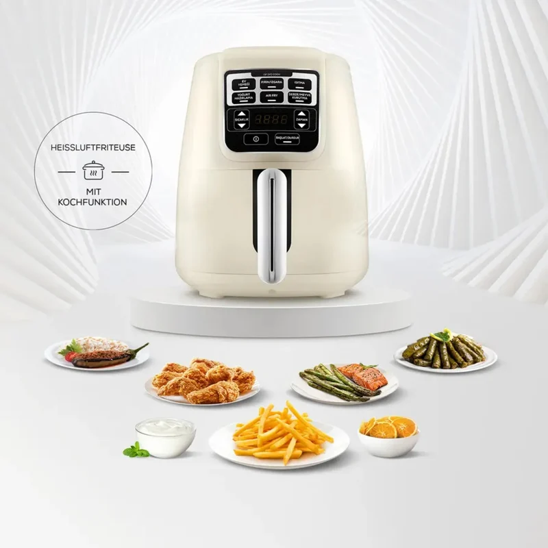 Karaca Air Cook XL 2 in 1 Heißluftfritteuse Starlight, 4L, 1550W