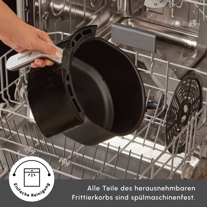 Karaca Multifry Fritteuse, Schwarz, 3.5L, 1300W