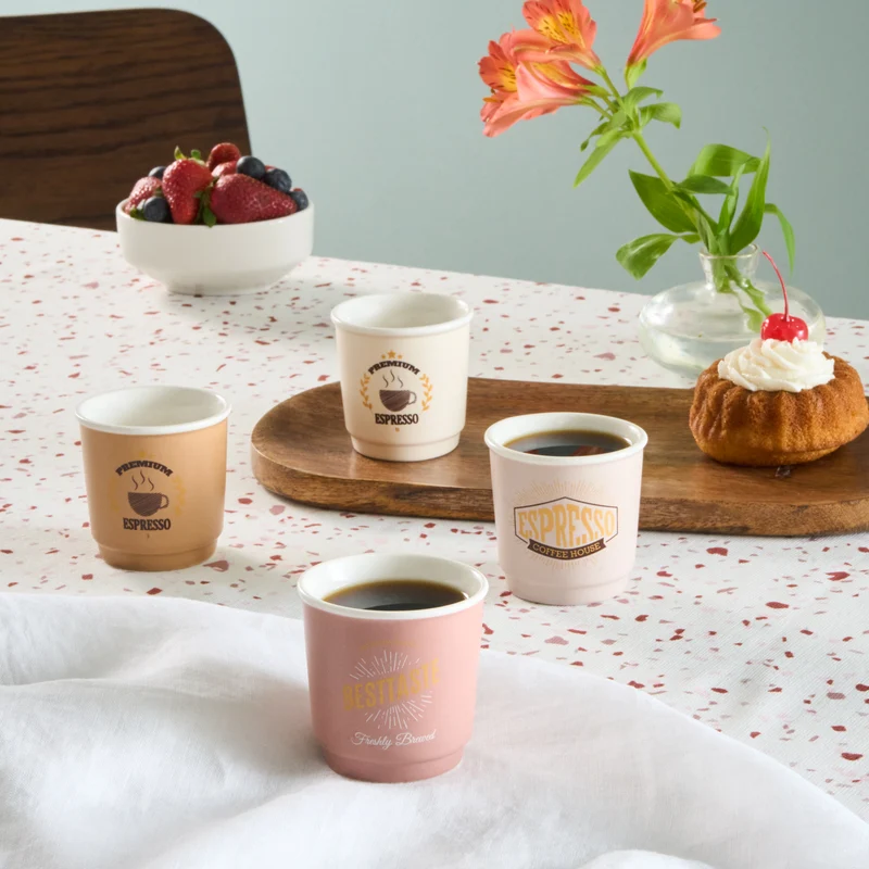 Karaca Monet Soft Espressotassen-Set, 4 Personen, 4-teilig, 90 ml