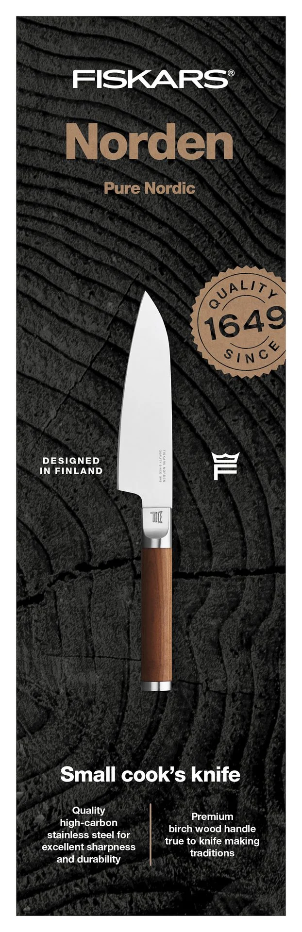Fiskars Norden kleines Kochmesser - Klinge 12 cm