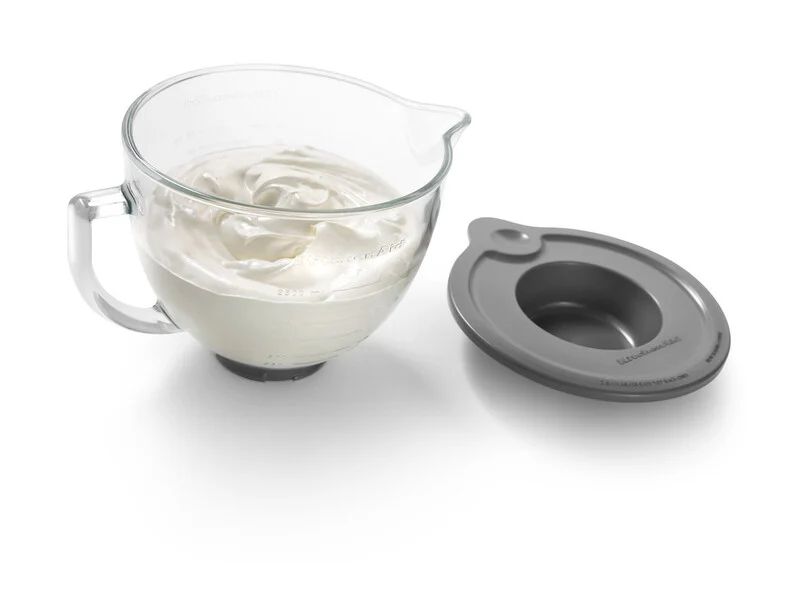 KitchenAid Zubehör Klar-Glasschüssel 4,8 L mit Griff + Silikondeckel (5KSM5GB)