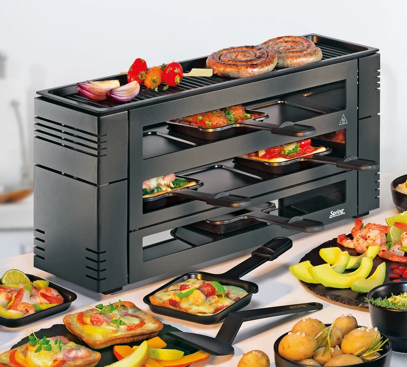 Spring Pizza Raclette 6 schwarz