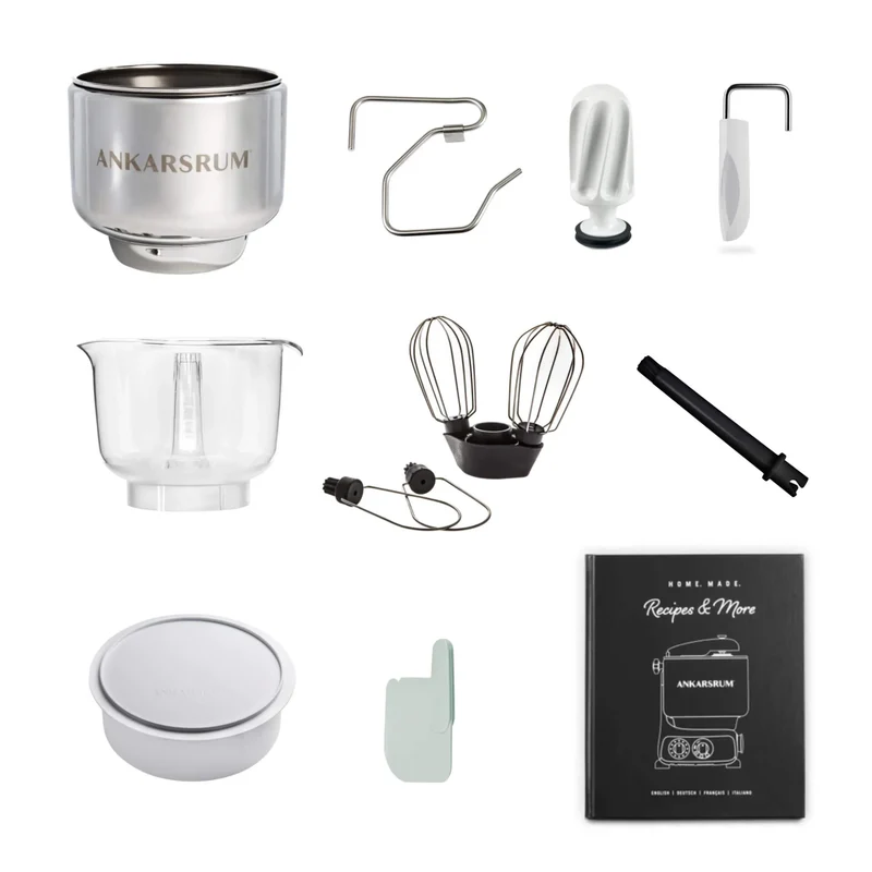 Ankarsrum Assistent Original 6230 JS - Jubilee Silver incl. Ice Creme Maker