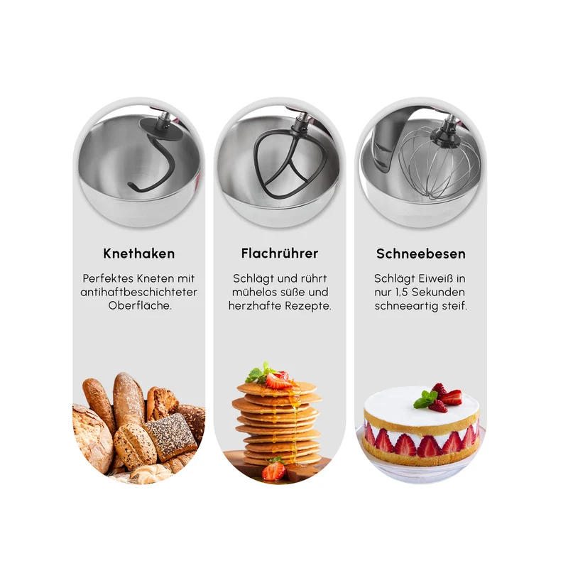 Karaca Mastermaid Chef Ultra D2000W Küchenmaschine mit Digitaldisplay Starlight 7L