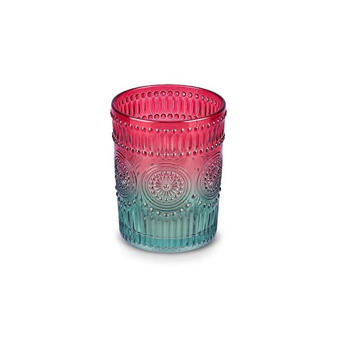 Karaca Sunflower Wasserglas 250 ml, Rot Grün