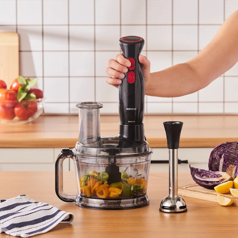 Karaca Pro Multimax 6 in 1 Multifunktions-Küchenmaschine 2000 W Schwarz