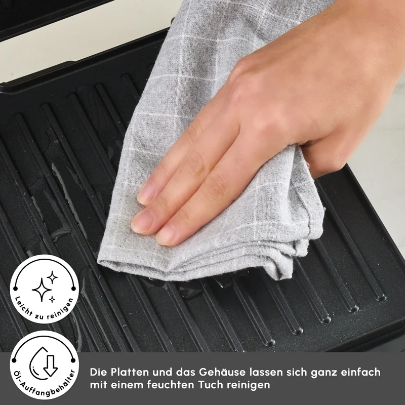 Karaca Inox Toastmate Grill 6 Scheiben Kapazität Zeit einstellbar Gusseisen Platte Grill und Toaster 2000W