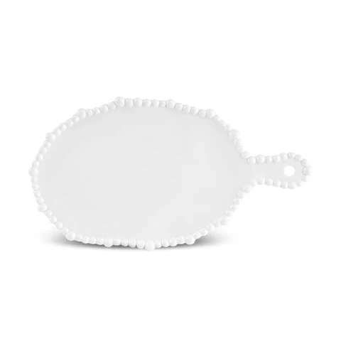 Karaca Perla Melamin-Servierplatte, 28 cm, Weiß
