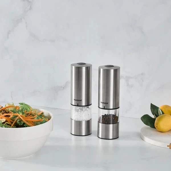 Homend Grindgo 6004UK Wiederaufladbare Gewürzmühle, Inox