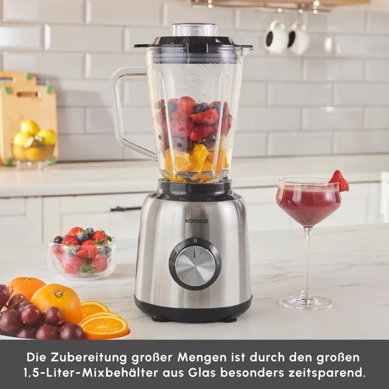 Karaca Inox 1,5 L Glasbehälter Inox Smoothie Blender