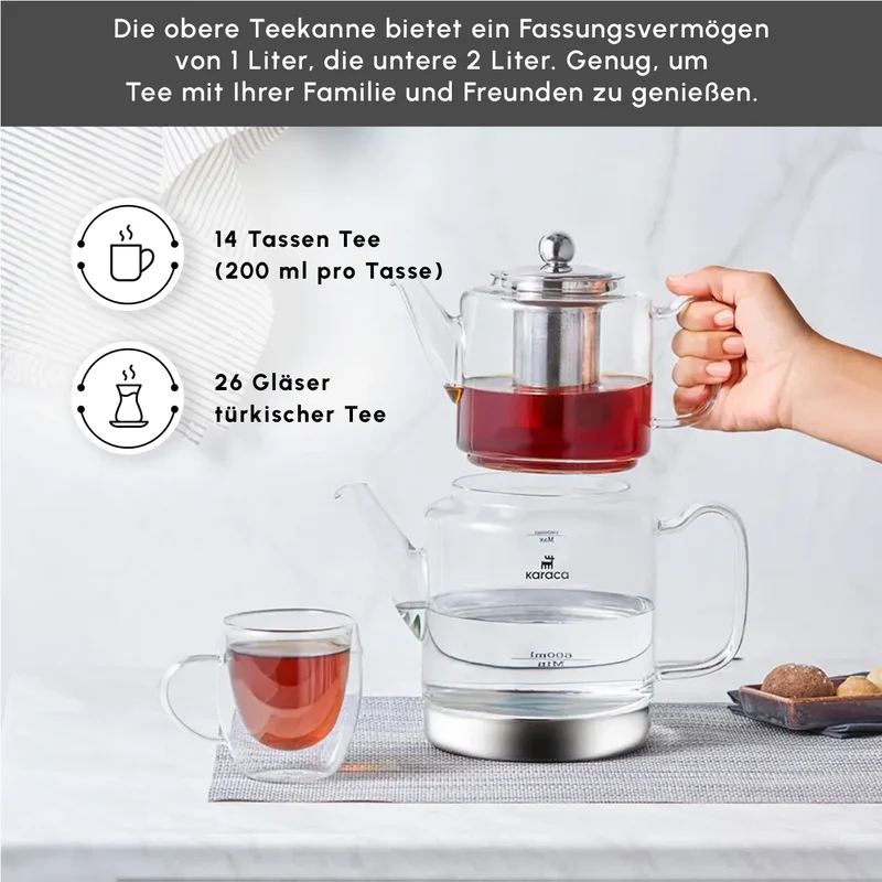 Karaca Dora Glas-Teekanne XL