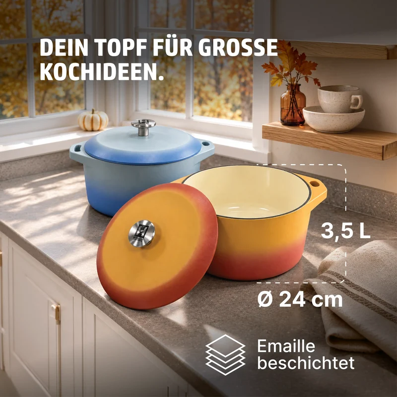HENSSLERS Gusseiserner Bräter 24cm