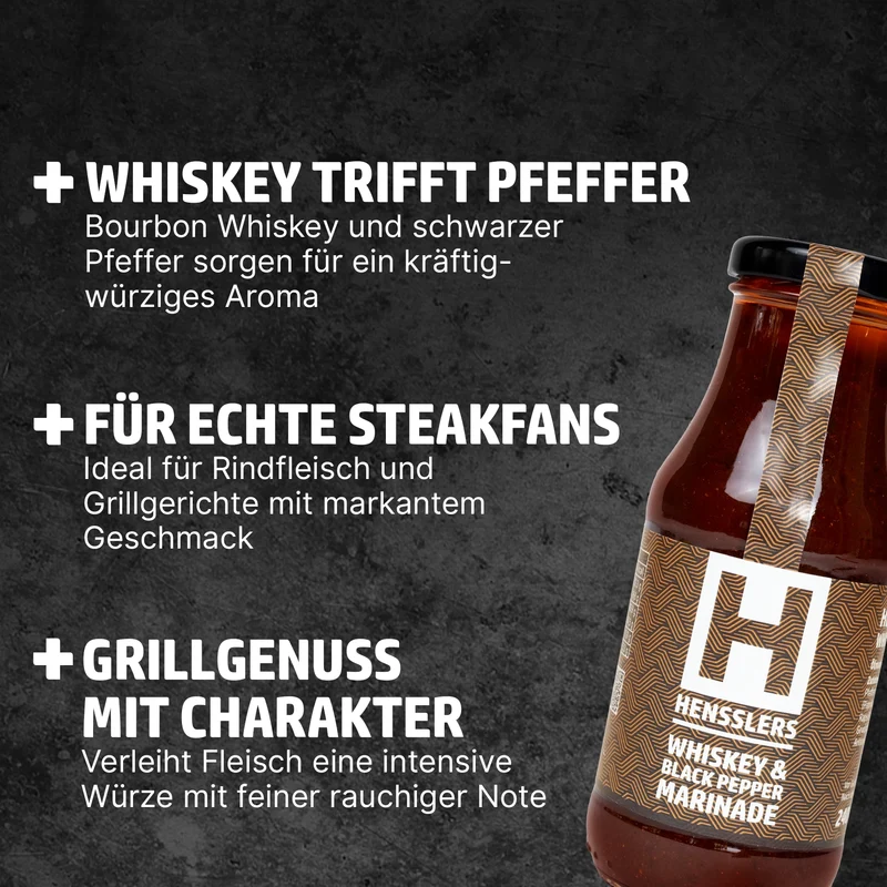 HENSSLERS Whiskey und Black Pepper Marinade