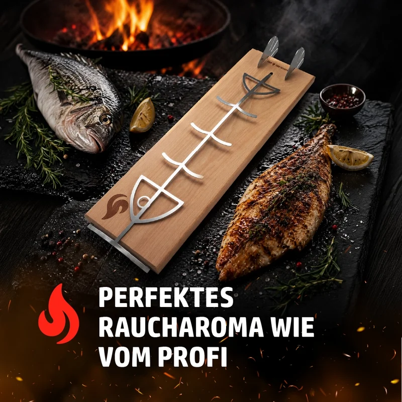 HENSSLERS Flammlachs Räucherbrett