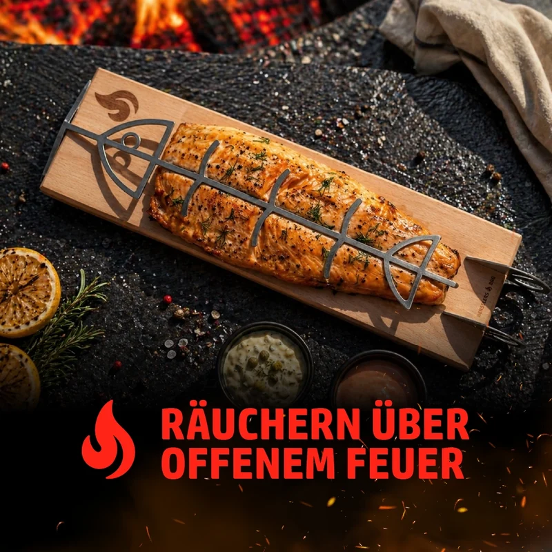 HENSSLERS Flammlachs Räucherbrett